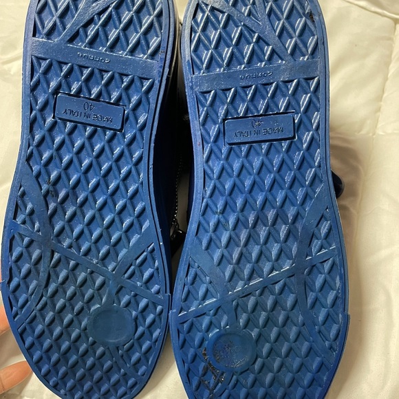 Zanotti royal blue/cobalt high top sneakers. - Picture 8 of 9